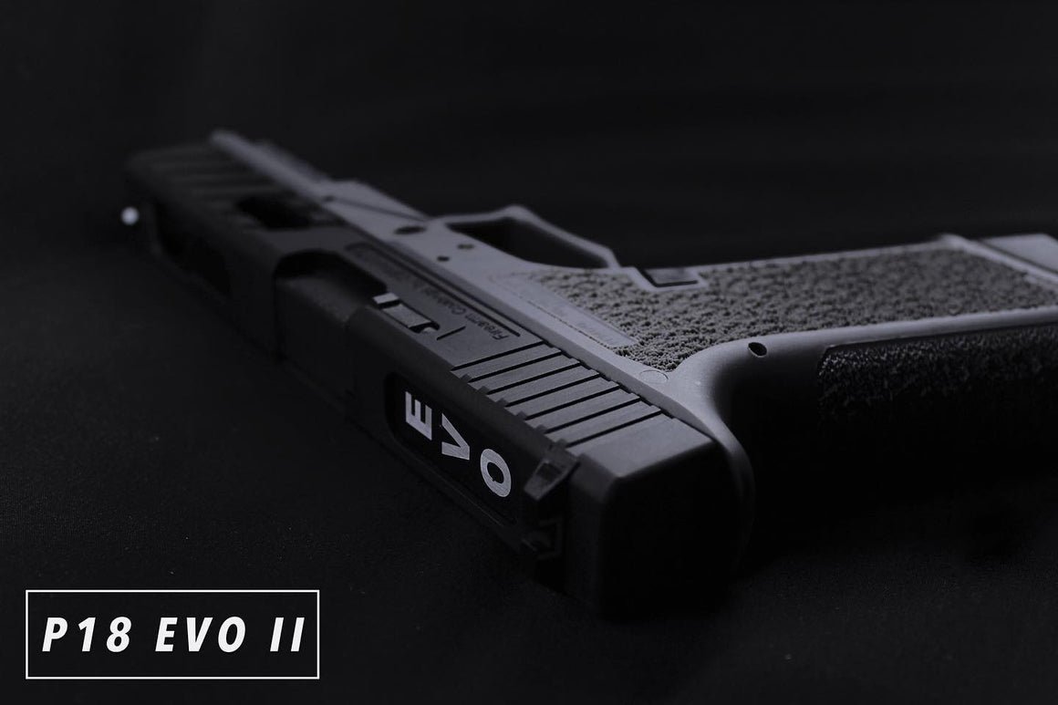 Poseidon P18 EVO 2 Airsoft GBB Pistol ( JDG Polymer80 Licensed P80 PF940V2 Airsoft Frame ) ( Cerakote Slide )-Grey-Black