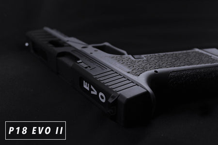Poseidon P18 EVO 2 Airsoft GBB Pistol ( JDG Polymer80 Licensed P80 PF940V2 Airsoft Frame ) ( Cerakote Slide )-Grey-Black