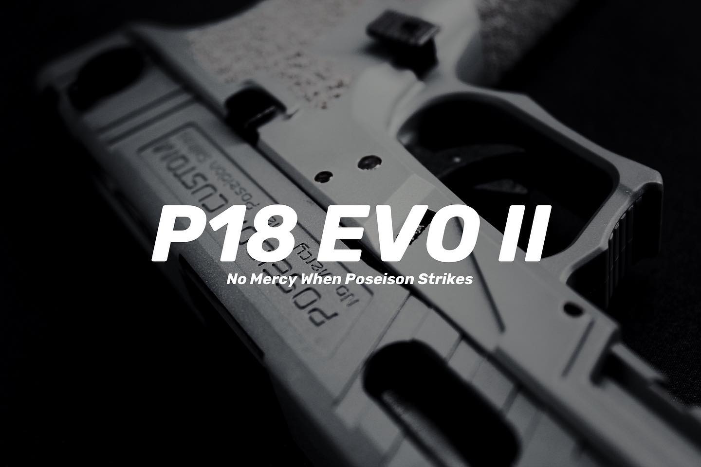 Poseidon P18 EVO 2 Airsoft GBB Pistol ( JDG Polymer80 Licensed P80 PF940V2 Airsoft Frame ) ( Cerakote Slide )-Grey-Black