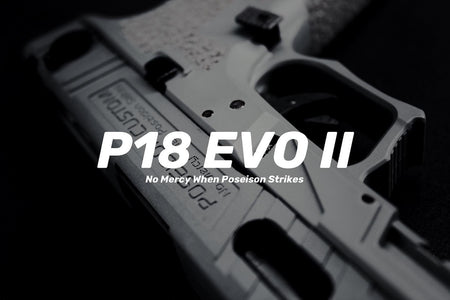 Poseidon P18 EVO 2 Airsoft GBB Pistol ( JDG Polymer80 Licensed P80 PF940V2 Airsoft Frame ) ( Cerakote Slide )-Grey-Black