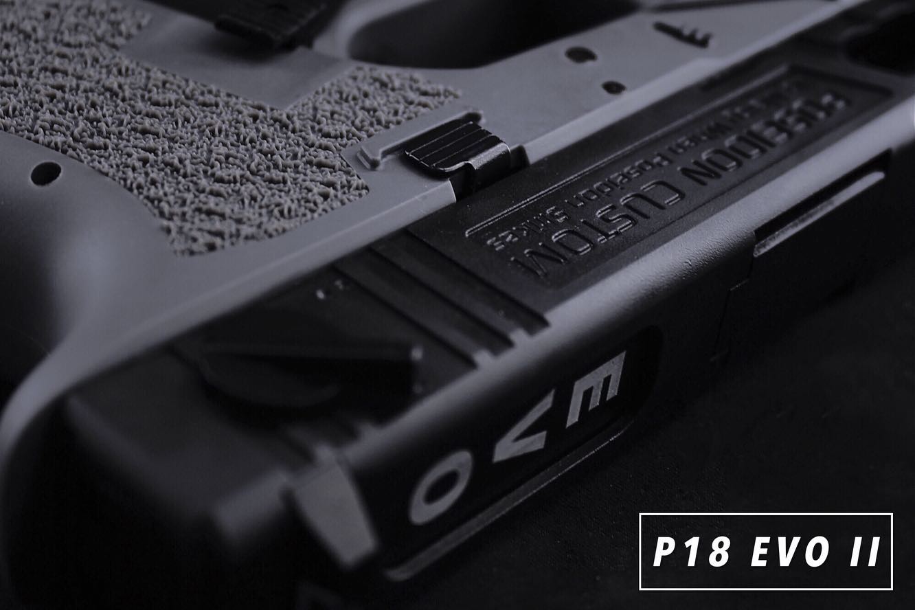 Poseidon P18 EVO 2 Airsoft GBB Pistol ( JDG Polymer80 Licensed P80 PF940V2 Airsoft Frame ) ( Cerakote Slide )-Grey-Black