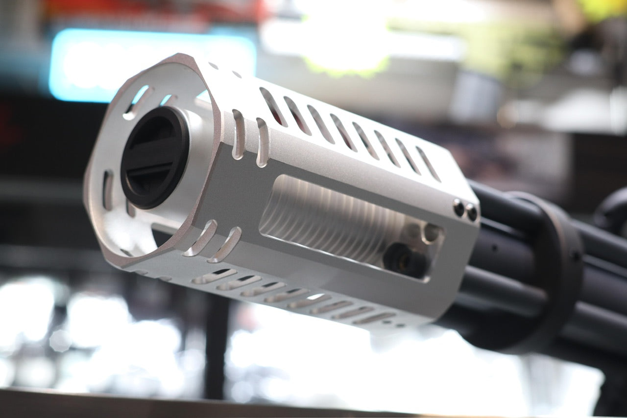 ITP Mini Vulcan 6mm BBs Ammo Expanding Flash Hider For Classic Army CA M133 Mini Vulcan ( 1200 Rounds )-Silver