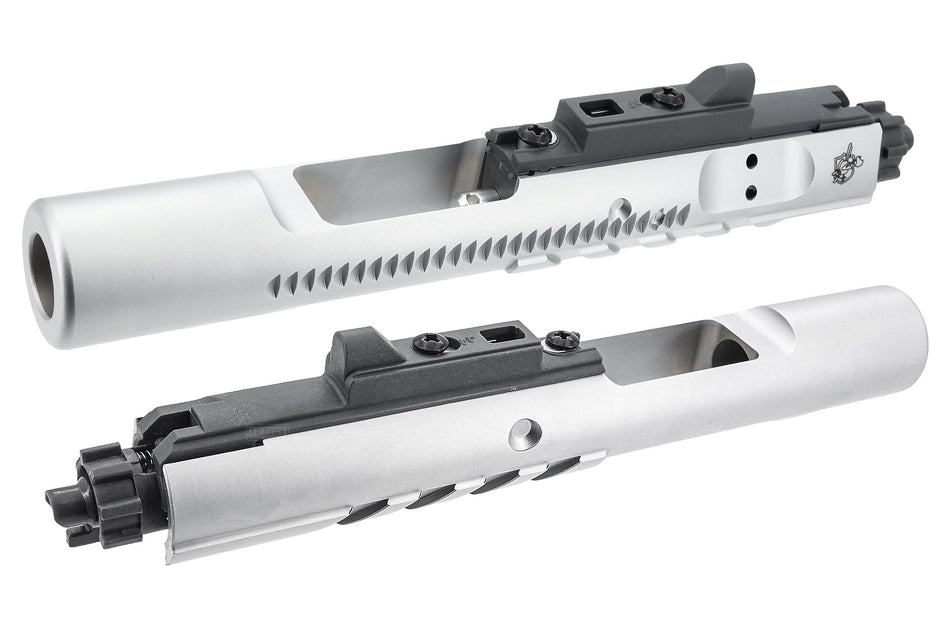 EMG KAC Licensed Steel Chrome Sand Cutter Complete MWS Bolt Carrier w/ MPA Nozzle For Marui TM MWS GBBR Series ( by Angry Gun )