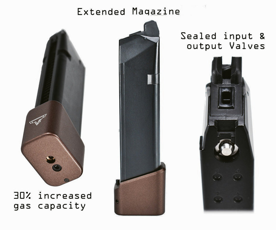 ARMY EMG TTI Ballerina G17 R34-4 28 Rounds Gas Extended Magazine ( Coyote Bronze )