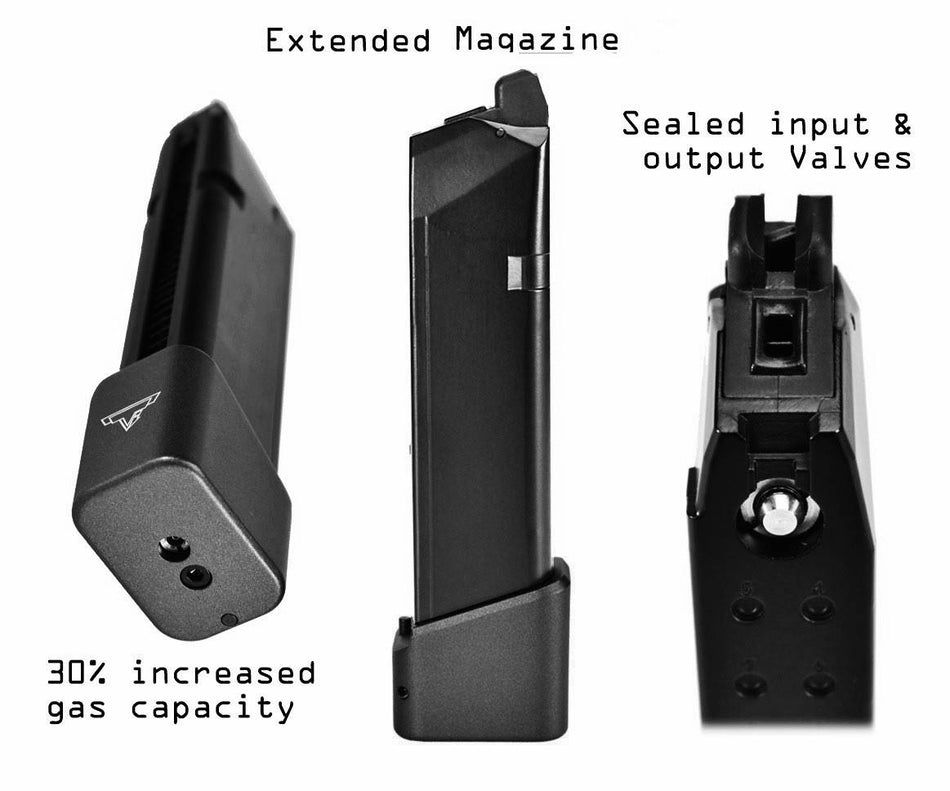 ARMY EMG TTI Ballerina G17 R34-4 28 Rounds Gas Extended Magazine ( Black )