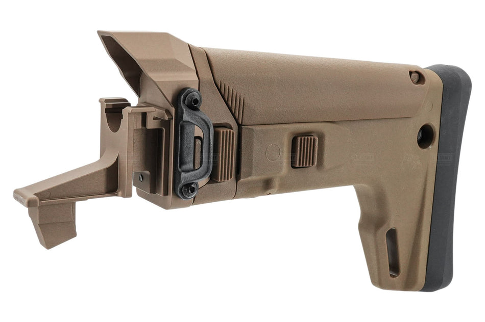 Bow Master GMF ACR Style Adjustable Folding Stock For Marui TM AKM GBBR Series Dark Earth ( DE ) ( V2 )