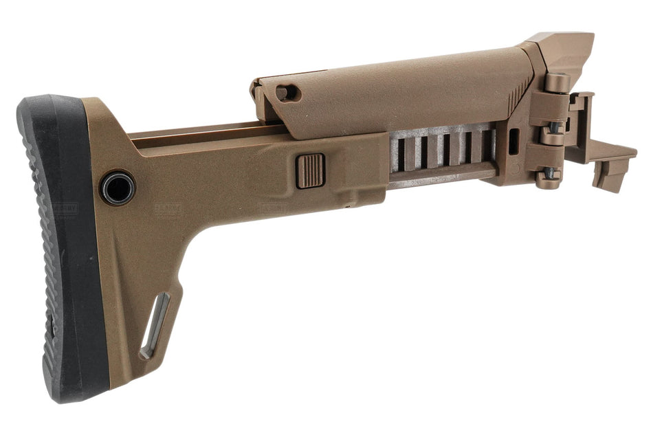 Bow Master GMF ACR Style Adjustable Folding Stock For Marui TM AKM GBBR Series Dark Earth ( DE ) ( V2 )