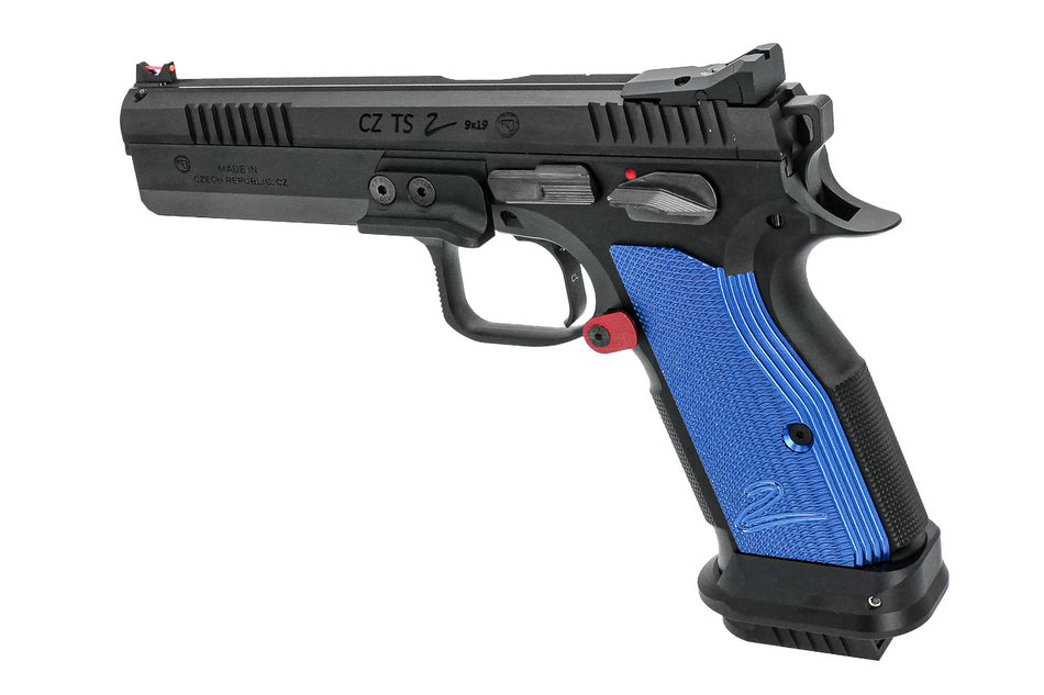 CL Project Custom ASG CZ TS 2 GBB Pistol Airsoft ( Limited Edition ) ( Black / Red / Blue )
