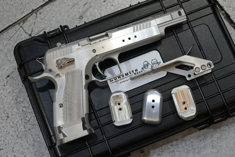 Gunsmith Bros GB01 TF Aluminum Open Racing GBB Pistol ( Silver Limited Edition )