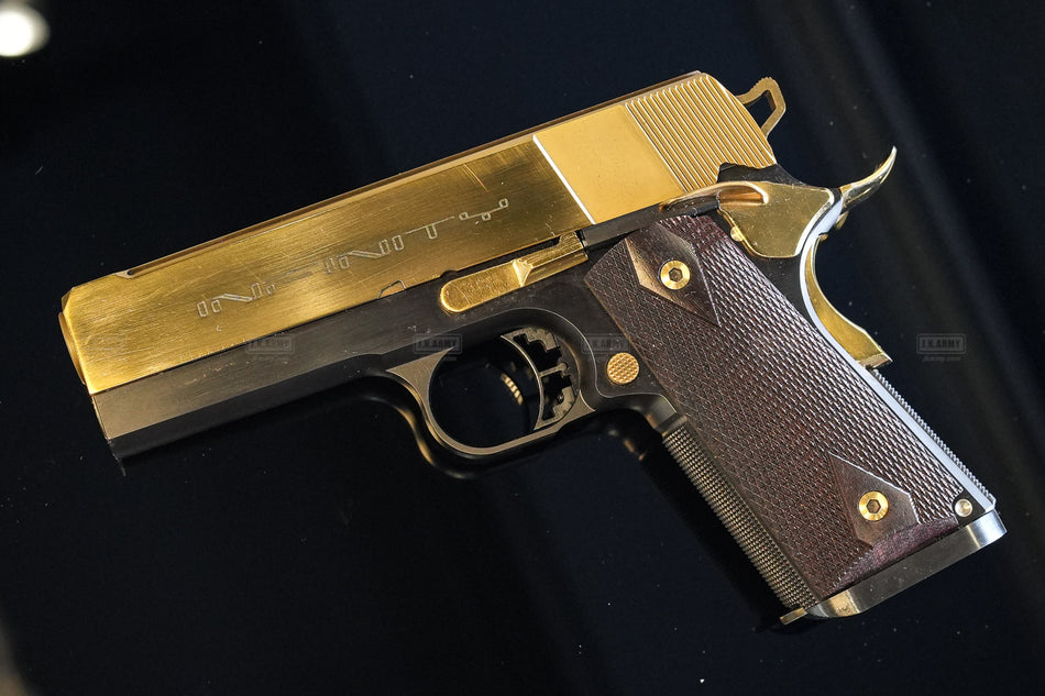 FPR INF TIKI 1911 GBB Pistol Airsoft ( CNC Stainless Steel ) ( Gold )