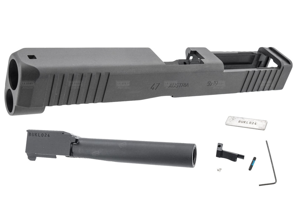 Guarder CNC Steel Slide & Outer Barrel Kit For Marui TM G17 Gen5 MOS GBBP ( G47 Gen5 MOS / Black Style )