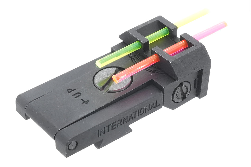 Gunsmith Bros Aluminium ST Style Fiber Rear Sight For Marui TM Hi-Capa 5.1 GBBP Series
