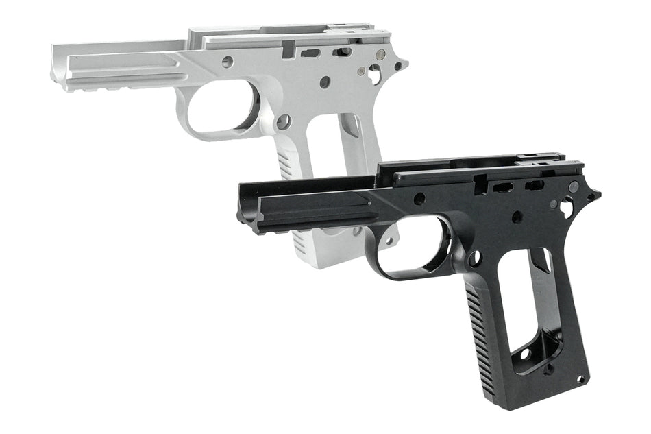 Gunsmith Bros CNC Aluminum Curved Guard Tactical Railed Frame For Marui TM 1911 GBBP Series