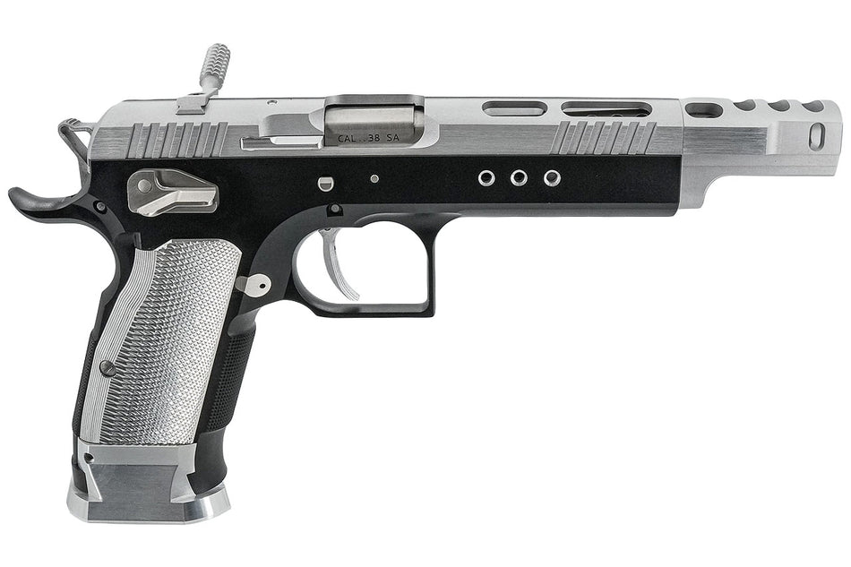 Gunsmith Bros GB01 TF Aluminum Open Racing GBB Pistol ( Silver X Black Limited Edition )