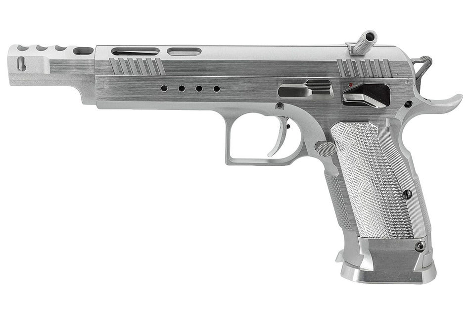 Gunsmith Bros GB01 TF Aluminum Open Racing GBB Pistol ( Silver Limited Edition )