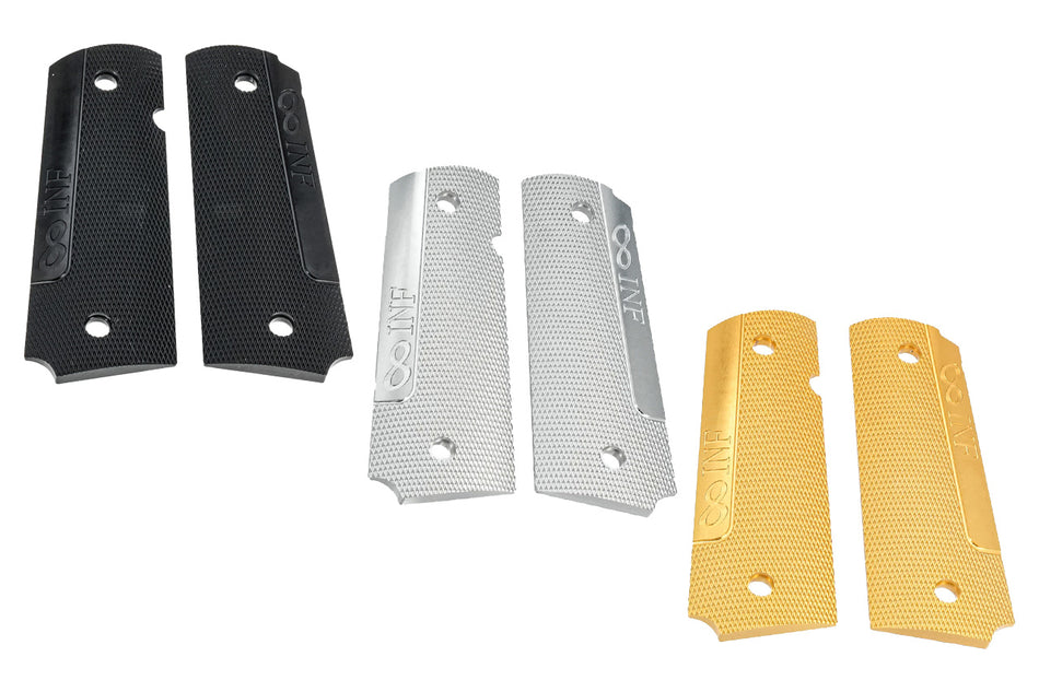 Gunsmith Bros CNC Aluminum SV INF Style Grip Panel Pieces For Marui TM 1911 GBBP Series