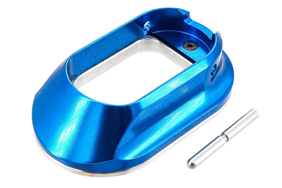 Gunsmith Bros CNC Aluminum LimCat Style Large Size Magwell Insert with Stainless Steel Base For Marui TM Hi-Capa GBBP Series ( For Aluminum Grip Only ) ( Blue )