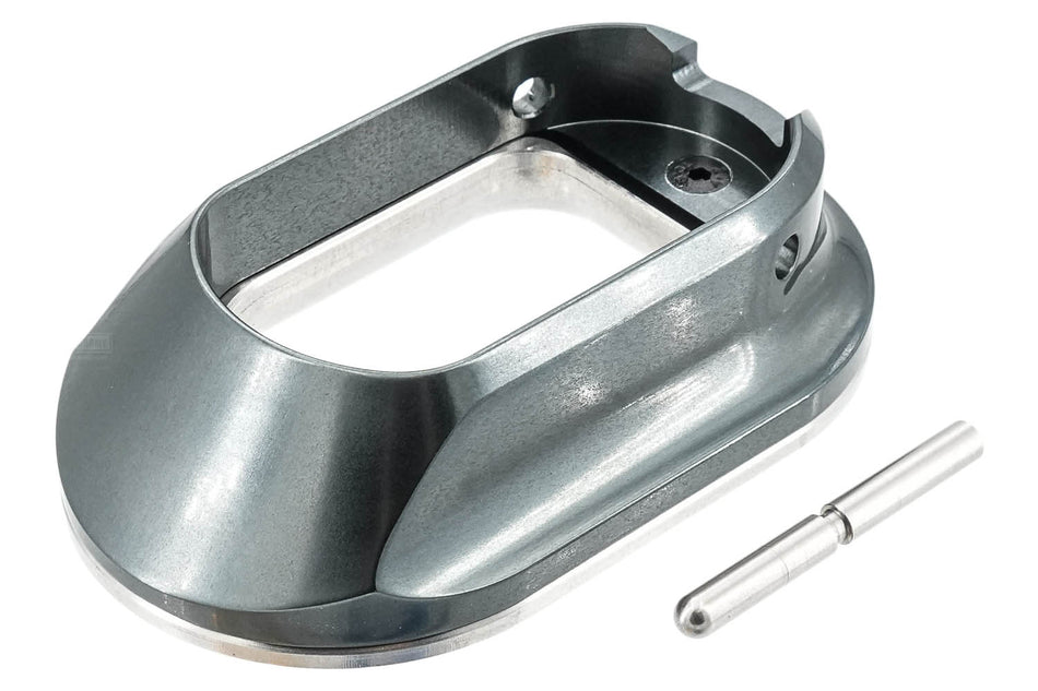 Gunsmith Bros CNC Aluminum LimCat Style Large Size Magwell Insert with Stainless Steel Base For Marui TM Hi-Capa GBBP Series ( For Aluminum Grip Only ) ( Grey )