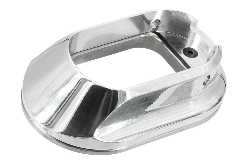 Gunsmith Bros CNC Aluminum LimCat Style Large Size Magwell Insert with Stainless Steel Base For Marui TM Hi-Capa GBBP Series ( For Aluminum Grip Only ) ( Silver )