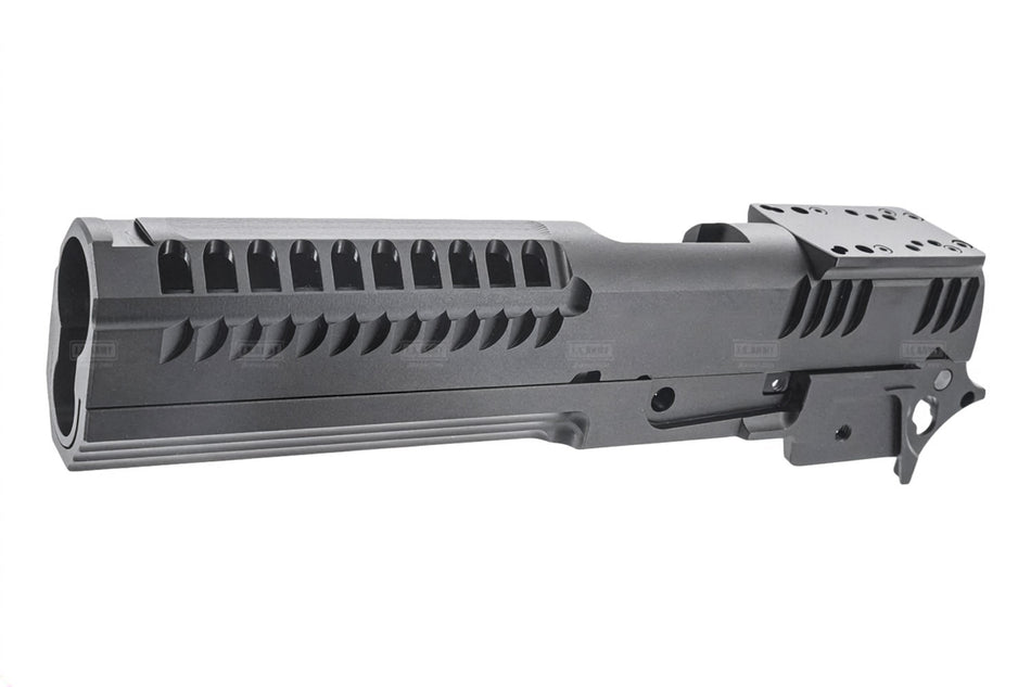 Gunsmith Bros Aluminum Limcat Style Multicuts 5" Optic Ready Slide w/ Long Dust Cover Frame Kit For Marui TM Hi-Capa GBBP Series