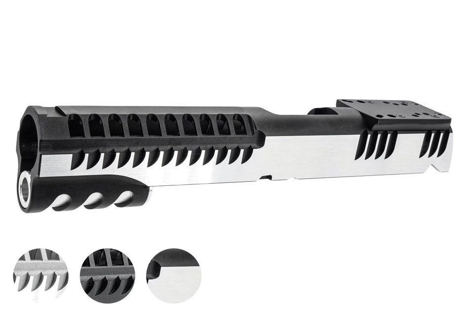 Gunsmith Bros Aluminum Limcat Style Multicuts 5" Optic Ready Slide For Marui TM Hi-Capa GBBP Series