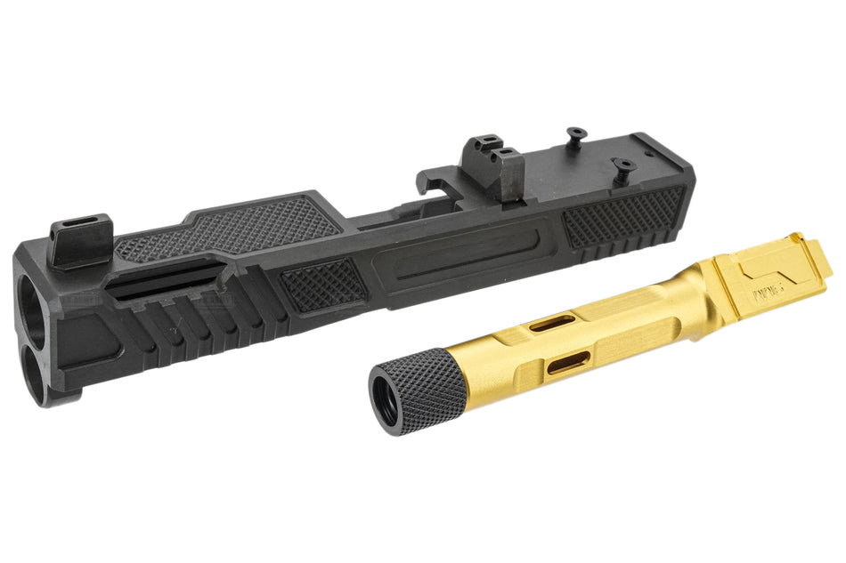 GUNDAY CNC Steel NE19 Style Slide Kit For Umarex / VFC Glock 17 Gen5 GBB Series ( Black ) ( G17 Gen 5 )