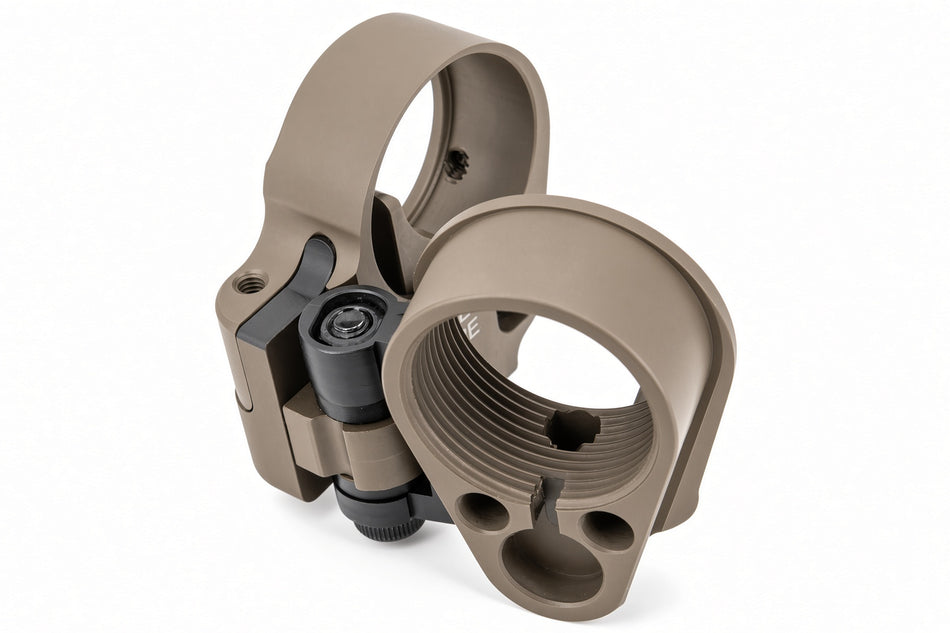 OMG GEN 3M AR Folding Stock Adapter for TM MWS / VFC AR GBBR Airsoft Type ( Steel QPQ ) ( Cerakote H-267 Flat Dark Earth )