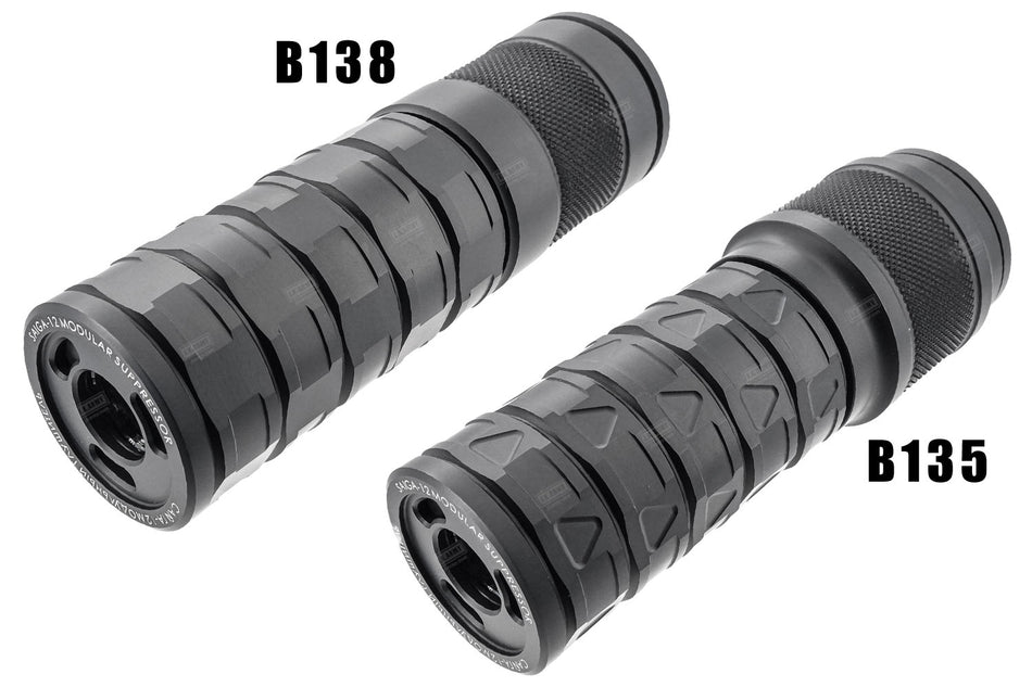 ITP Modular Mock Airsoft Tracer M23 CW Barrel Extension With Acetech Quark M Shotgun Tracer Unit For Marui TM SAIGA 12 GBB Shotgun Series ( Type 1 & 2 )