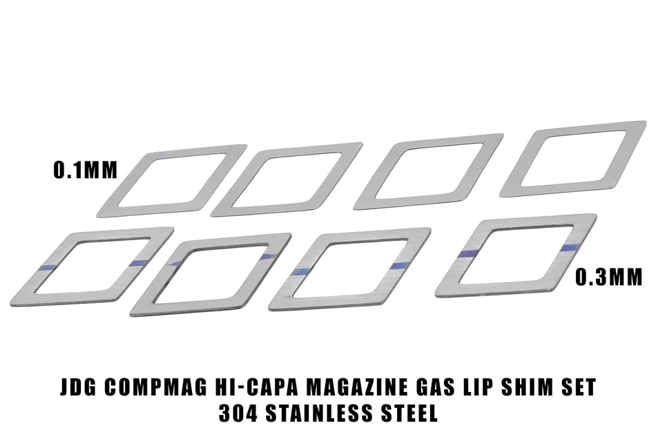 JDG CompMag - Gas Lip SUS Shim Set For JDG / TM Hi-Capa Magazine ( For Magazine Gas Route Seal Bucking / Magazine Lip Seal )