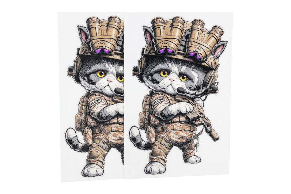 J.K.ARMY Prozi Cat Digital Desert Style UV DTF Sticker ( 2pcs/pack )  #jkarmycat #jkarmymeow #jkmeow