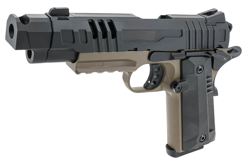 KJ Works KP-24 1911 Full Metal GBB Pistol Airsoft ( Tan Two-Tone )