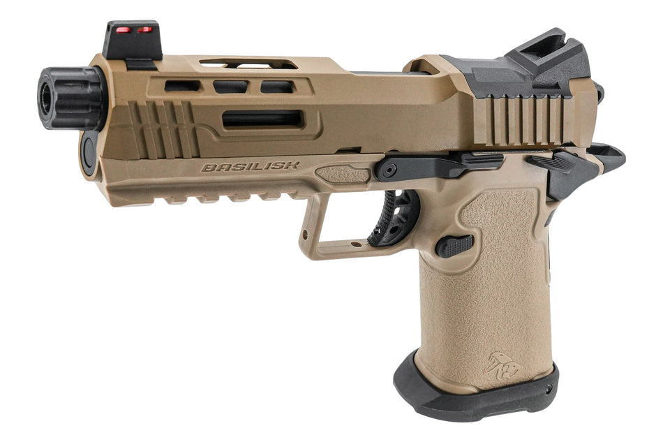 KIZUNA WORKS BSK43 GBB Pistol Airsoft ( Hi-Capa Style & GLK Series Magazine ) ( DE )