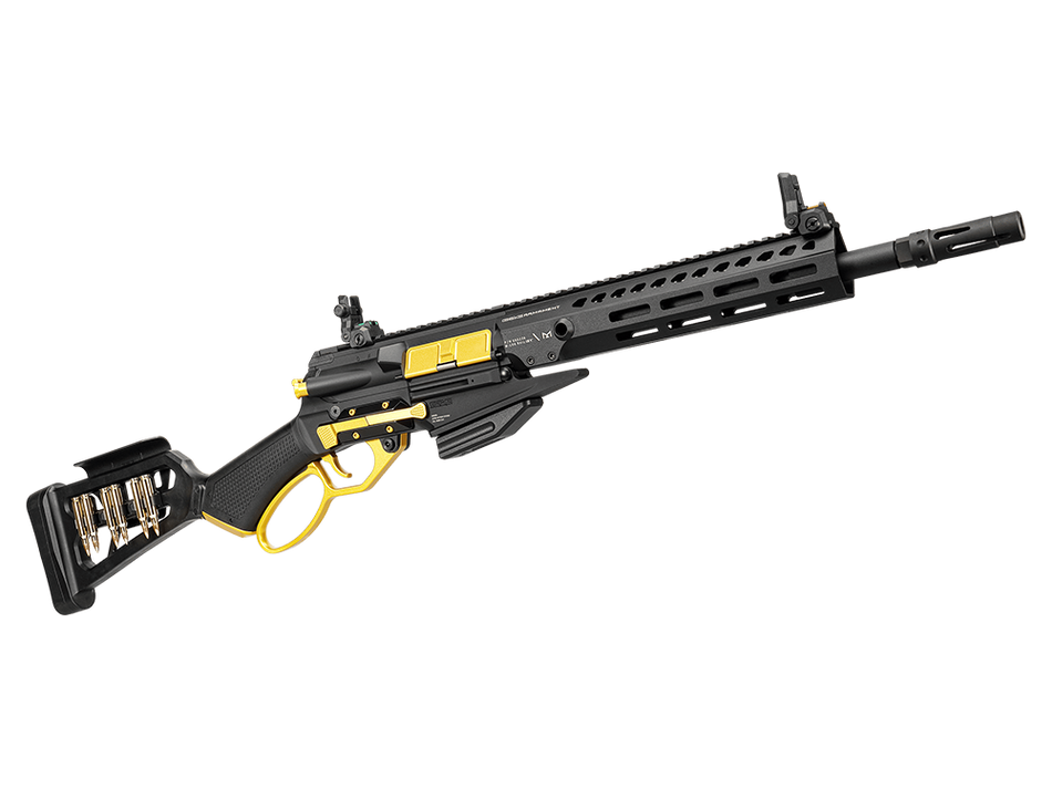 G&G LEVAR ORO 15" Gas Powered Lever Action Rifle Airsoft ( Black X Gold )