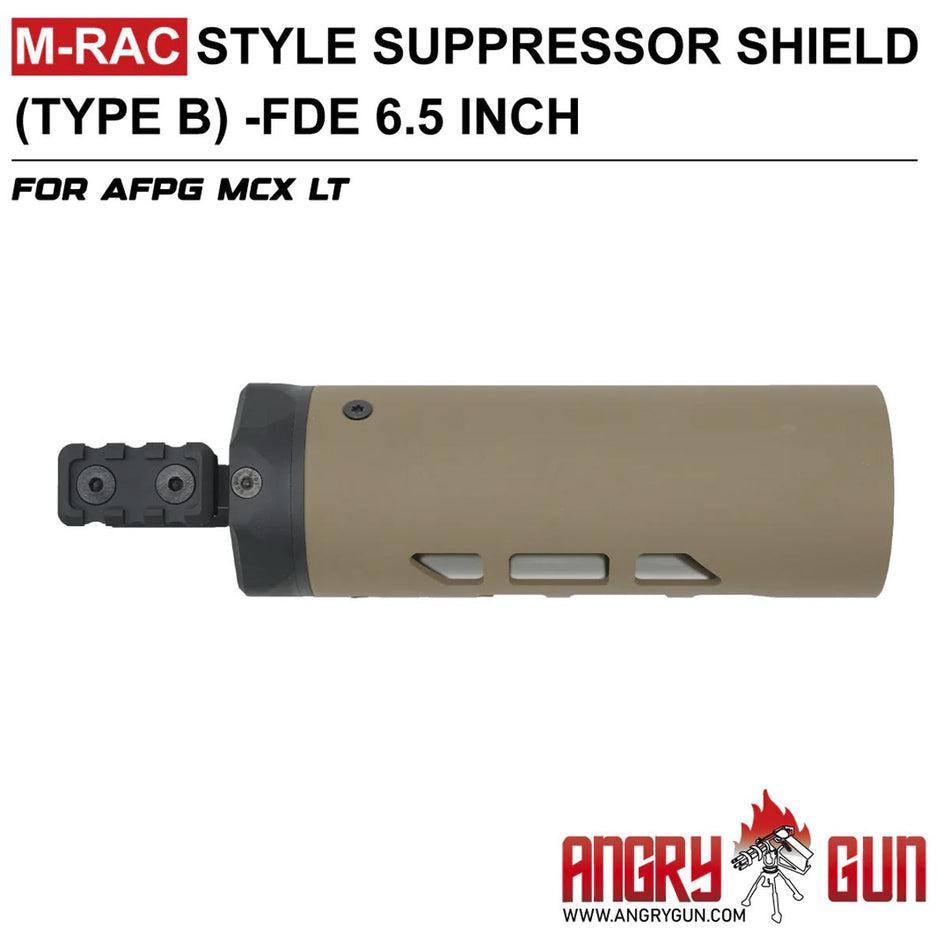 Angry Gun M-RAC 6.5" Carbon Fiber Front Shield Type B For AFPG MCX LT GBBR Series ( Cerakote FDE )