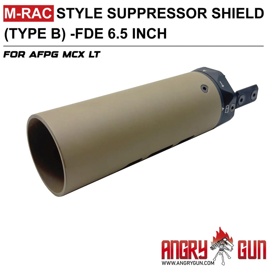 Angry Gun M-RAC 6.5" Carbon Fiber Front Shield Type B For AFPG MCX LT GBBR Series ( Cerakote FDE )