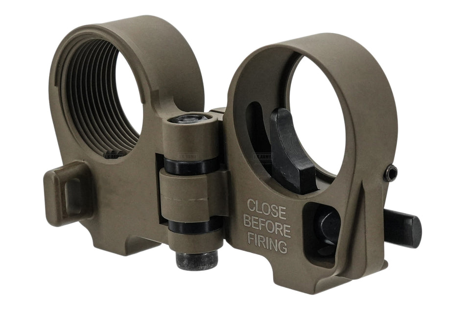 OMG GEN 3M AR Folding Stock Adapter for TM MWS / VFC AR GBBR Airsoft Type ( Steel QPQ ) ( Cerakote H-267 Flat Dark Earth )