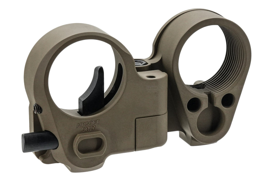 OMG GEN 3M AR Folding Stock Adapter for TM MWS / VFC AR GBBR Airsoft Type ( Steel QPQ ) ( Cerakote H-267 Flat Dark Earth )