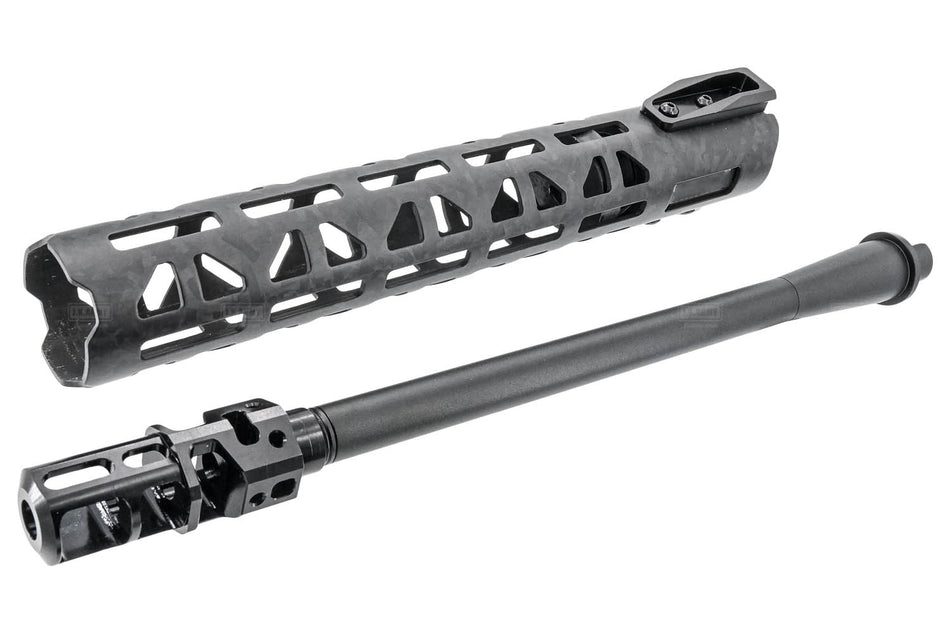 Revanchist 11" MA Style Forged Pattern Carbon Fiber M-LOK Handguard Rail Conversion Kit For Marui TM MWS / SAVIA PCC H / DE DD PCC GBBR Series