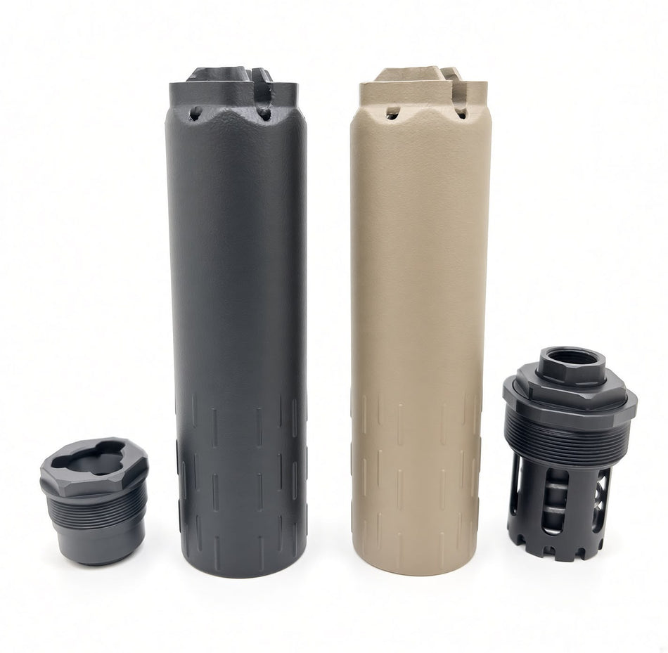 RGW 3D Printed Aluminium 9K Ti Airsoft Barrel Extension / Dummy ( 14mm CCW ) ( Cerakote )