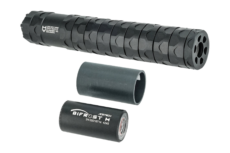 RWA Lone Wolf Arms Elimin8r Airsoft Tracer Ready Barrel Extension With Acetech Bifrost Tracer Module