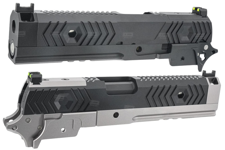 SAVIA CNC Aluminum PT Stype 1 Slide & Frame Kit For Marui TM Hi-Capa GBBP Series