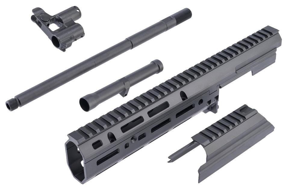 SAG PTD AK MK3 MIL-STD Full Top Rail Chassis Kit For Tokyo Marui TM AKM / AKX GBB Airsoft Series ( Black Anodized )