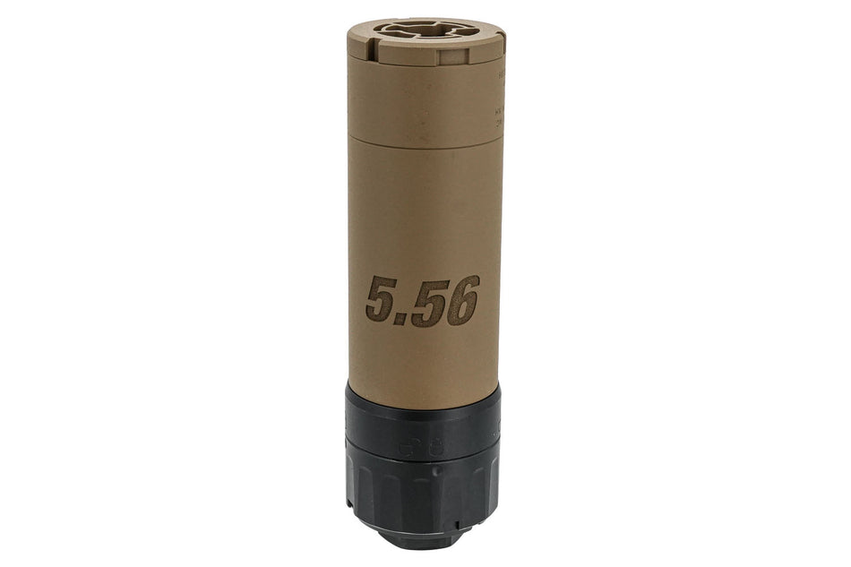 TASK FORCE SLX556C / SLX762 / SLH300 QD Style Dummy Airsoft Barrel Extension with Flash Hider 14mm CCW ( FDE )