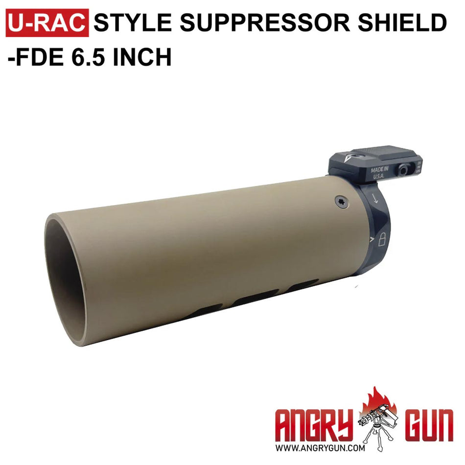 Angry Gun U-RAC 6.5" Universal Carbon Fiber Front Shield ( Cerakote FDE )
