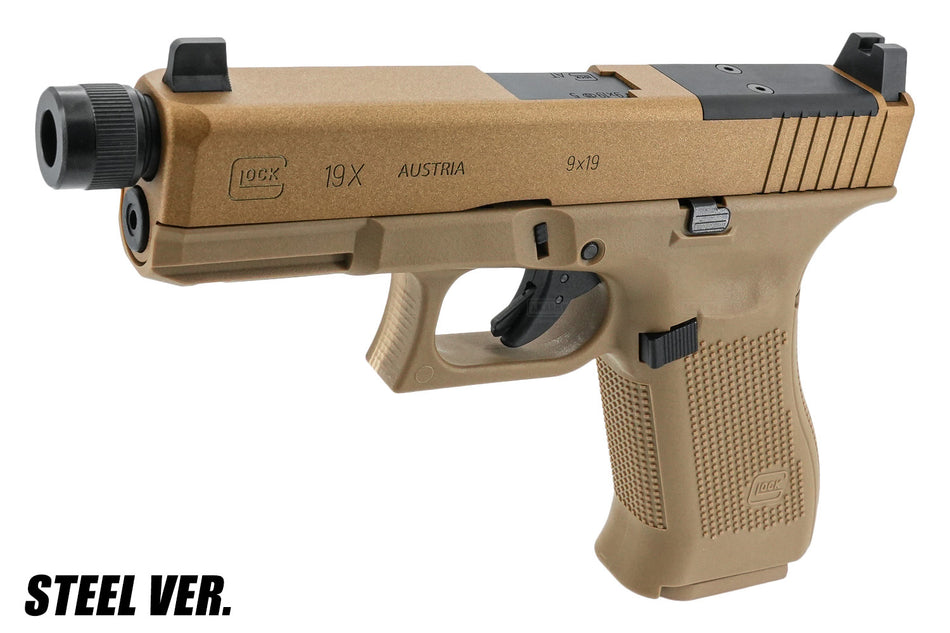 UMAREX Glock 19X MOS Steel Ver. Gas GBB Pistol Airsoft ( by SRC ) ( DE ) ( G19X MOS )