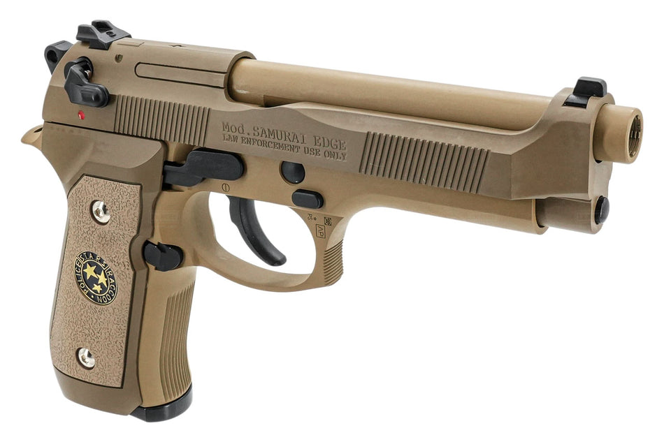 HK M9 SAMURAI EDGE Standard MOD - Biohazard 20th Full Metal GBB Pistol ( Tan )