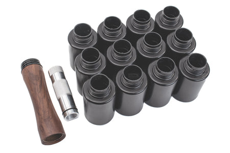APS Thunder B CO2 Sound WWII Type 98 Style Stick Hand Grenade 12pcs Shell Complete Set ( Hakkotsu TB12G )