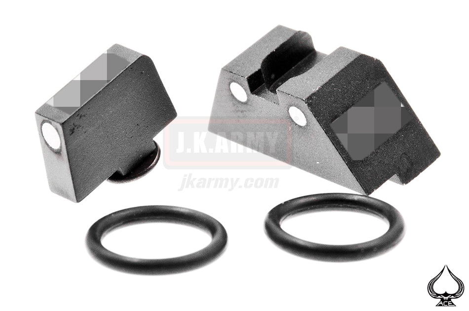 Ace 1 Arms Front and Rear High Sight Set for FI Slide ( BK )