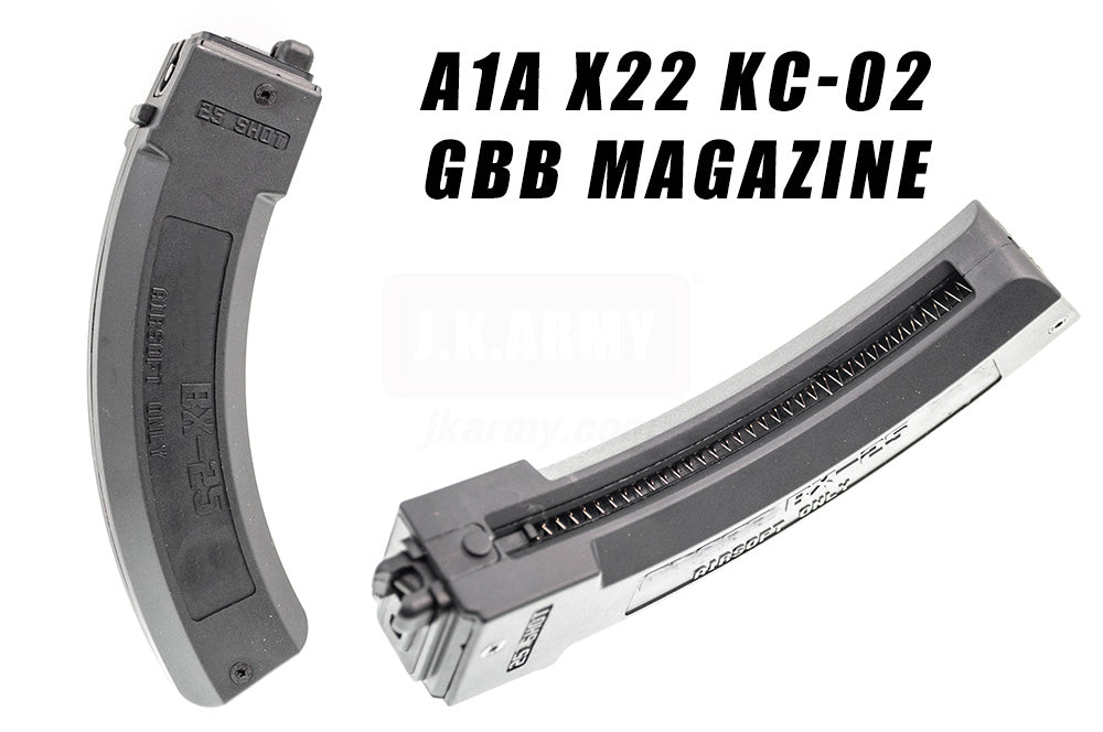 Ace 1 Arms X22 10/22 KC02 36 Rds GBB Magazine for KJ KC-02 GBBR ( Black ) ( KC02 / SSQ22 Long Mag )