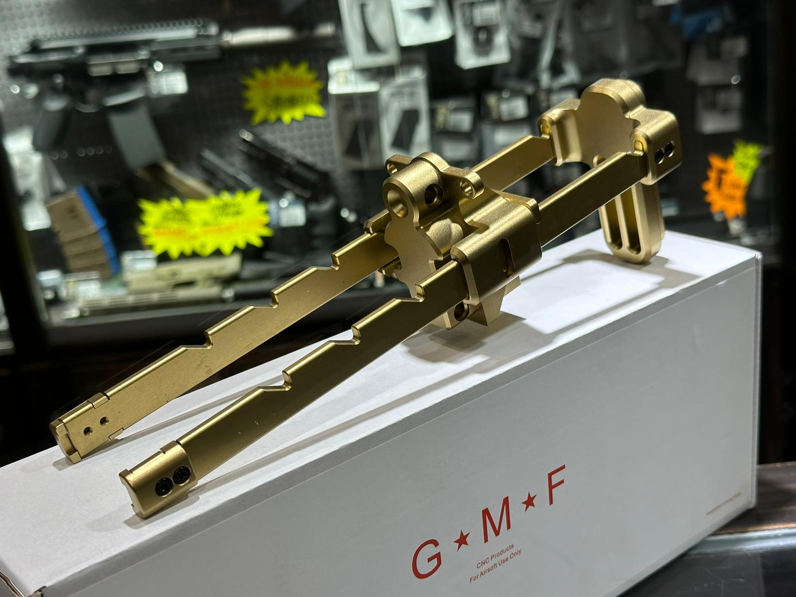 Bow Master x GMF 5 Position Buttstock for UMAREX / VFC MP5K GBB Series ( Gold DE )